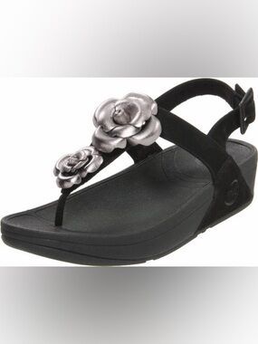 😎 Women’s FitFlop silver rose sandals
